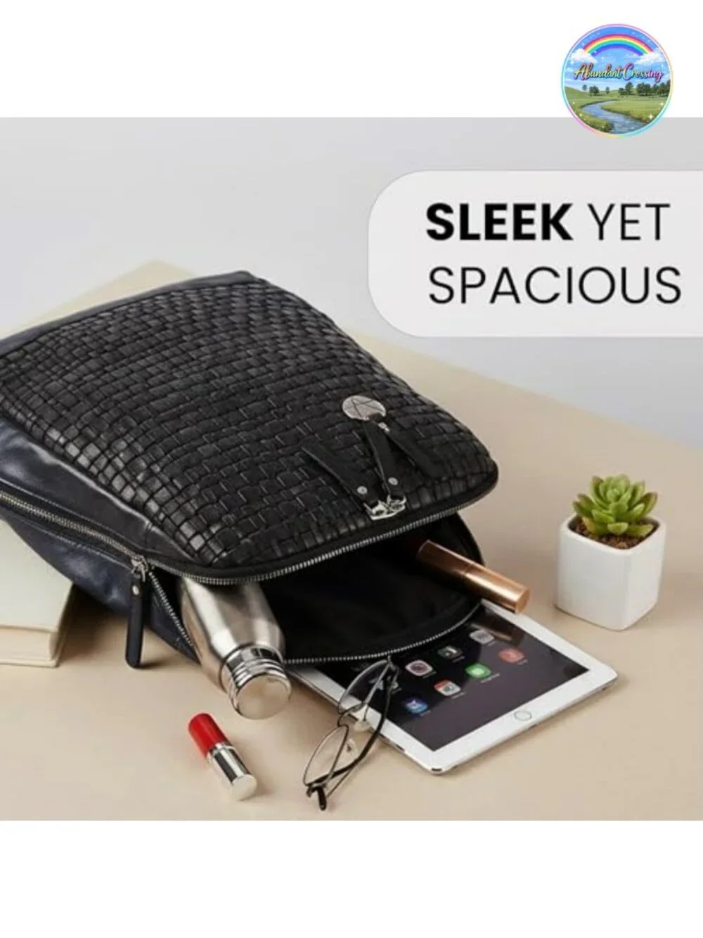 Genuine Leather Backpack 12.5 In Laptop Bag Travel Work